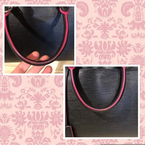 LOUIS VUITTON EPI Vaneau GM Black Hot Pink EUC - Picture 3 of 16